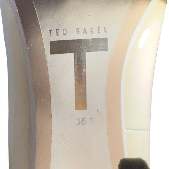TED BAKER Women's Shoes Patent Leather Nude Pointed-Toe Stiletto Heels Size 36.5 - Picture 10 of 12